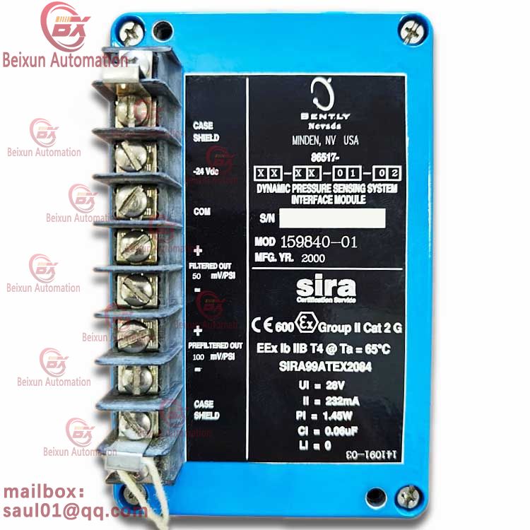 Bently 159840-01 86517-XX-XX-01-02 DYNAMIC PRESSURE SENSING 