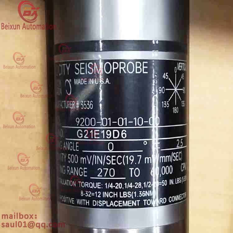 Bently 9200-01-01-10-00 vibration speed sensor