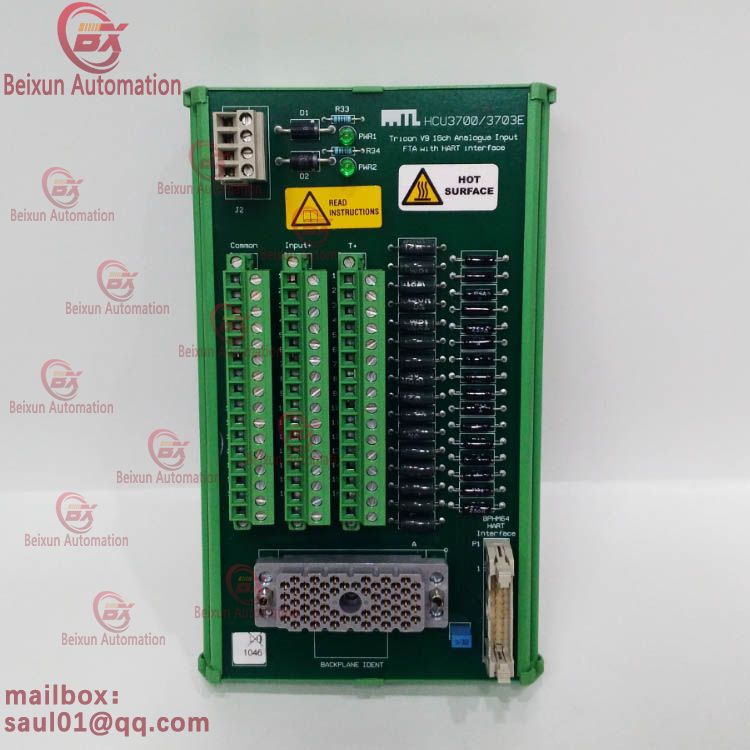 TRICONEX HCU3700 3703E Analog Input FTA with HART Interface 